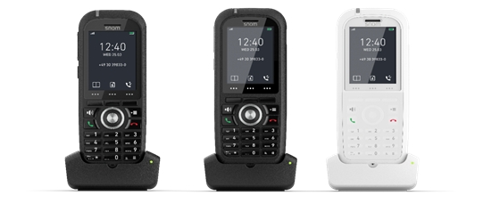 Für Innen und Außen, für Büro, Industrie und Klinik: Snom mit neuen DECT-Handsets aus der M-Serie