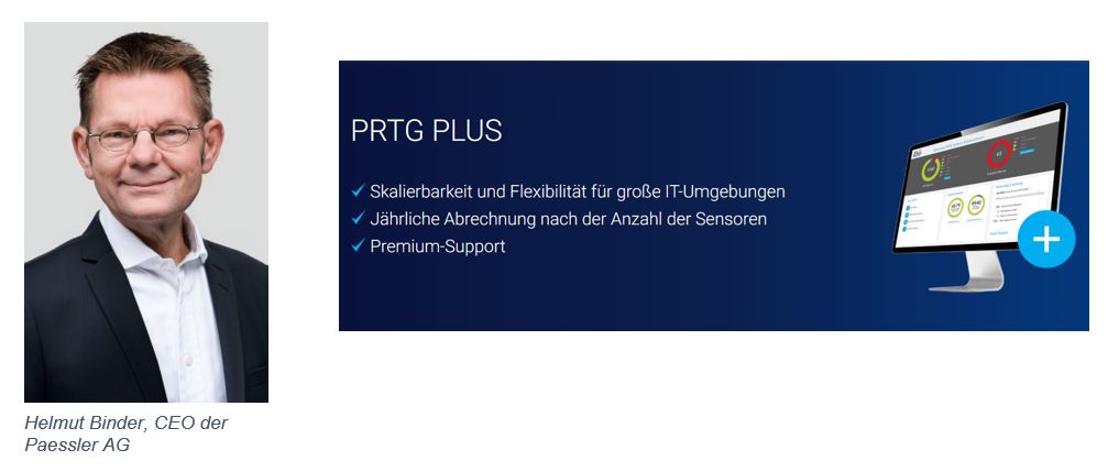 Paessler launcht PRTG PLUS und erfüllt Anforderungen großer Unternehmen