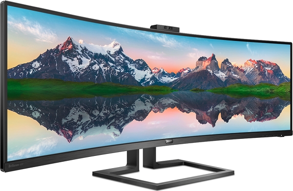 Großzügig in der Fläche, stark in der Leistung: 110 cm (43 Zoll) SuperWide-Curved-Monitor von Philips