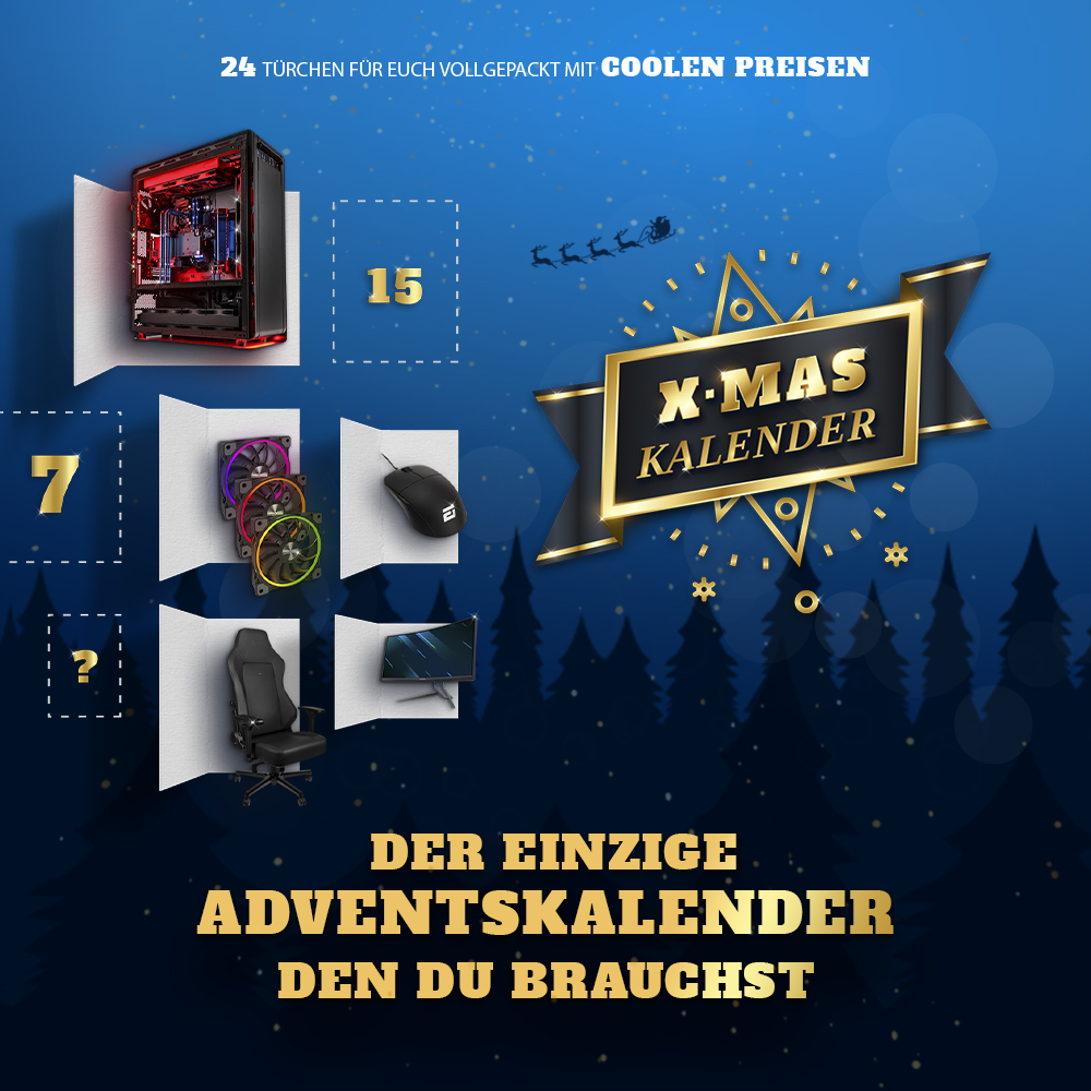 Die Adventszeit bei Caseking: Tägliche Schnäppchen, Gewinne & mehr