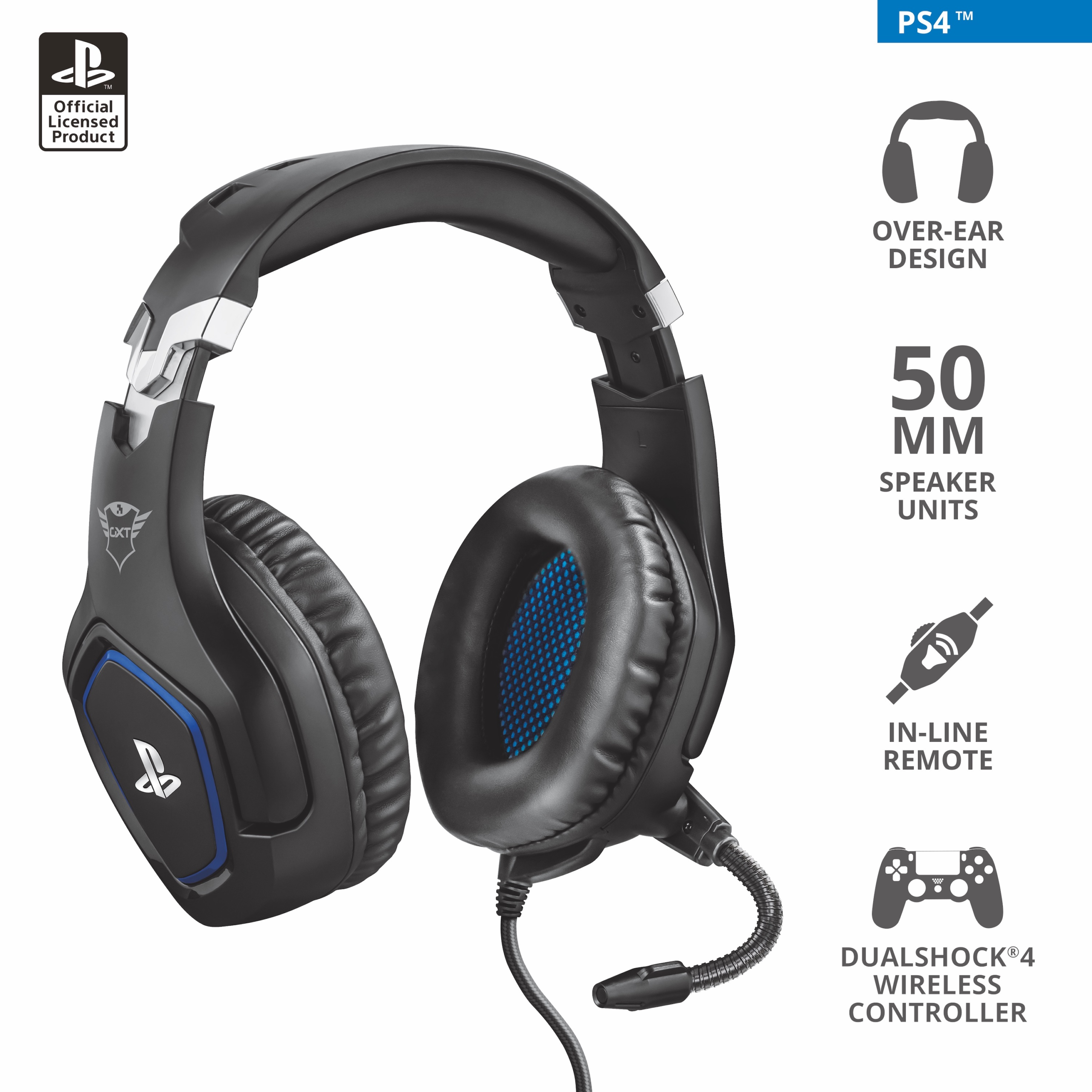 Exklusiv für die PlayStation 4 hat Trust Gaming sein neues GXT 488 Forze Gaming-Headset entwickelt