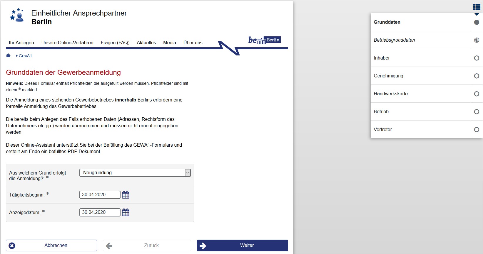 Berliner Wirtschaftsverwaltung setzt mit Unterstützung der DSV Service neuen Standard für Online-Gewerbeanzeigen termingerecht um