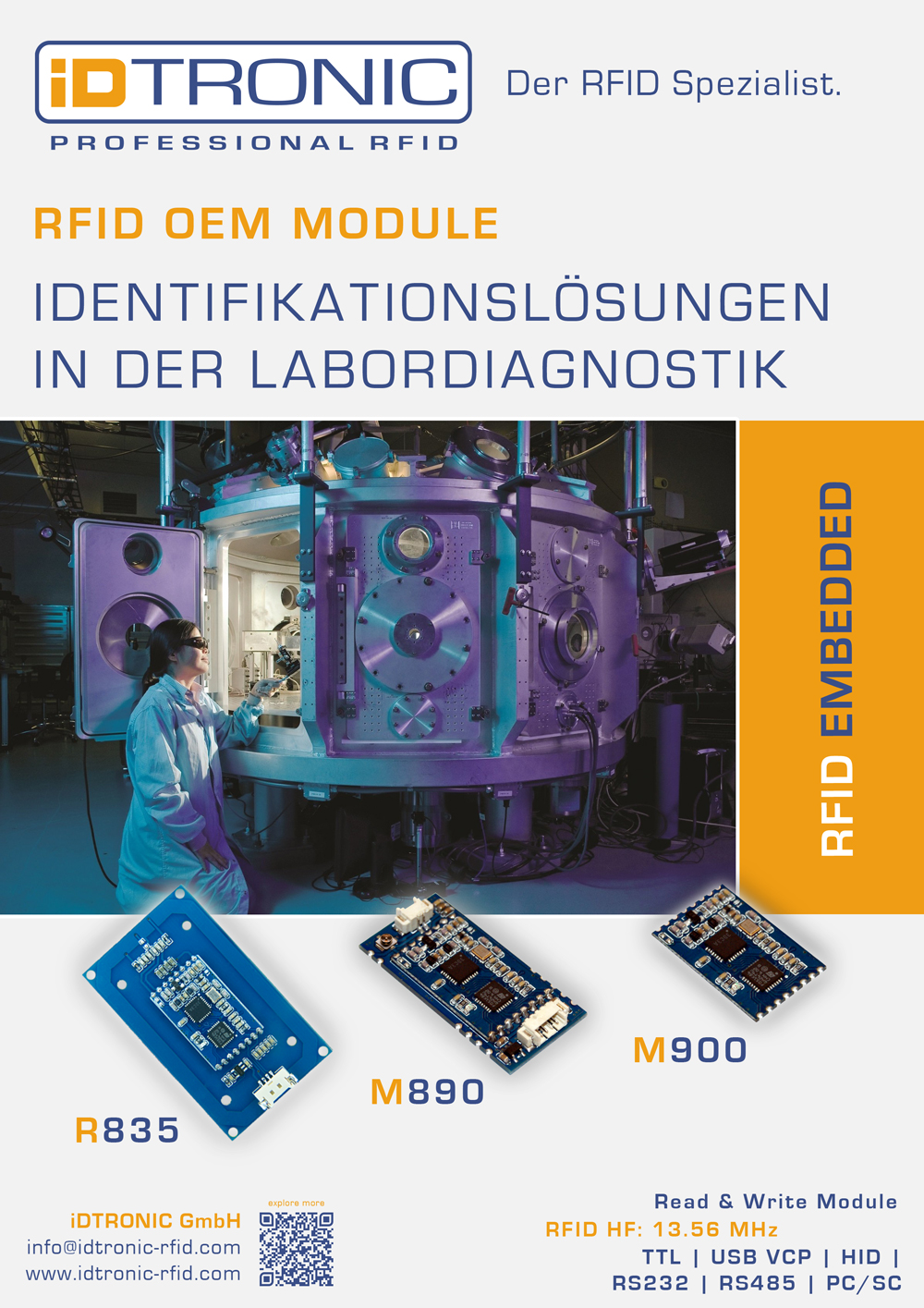 Universell einsetzbare RFID Embedded Module für HF-Technologien