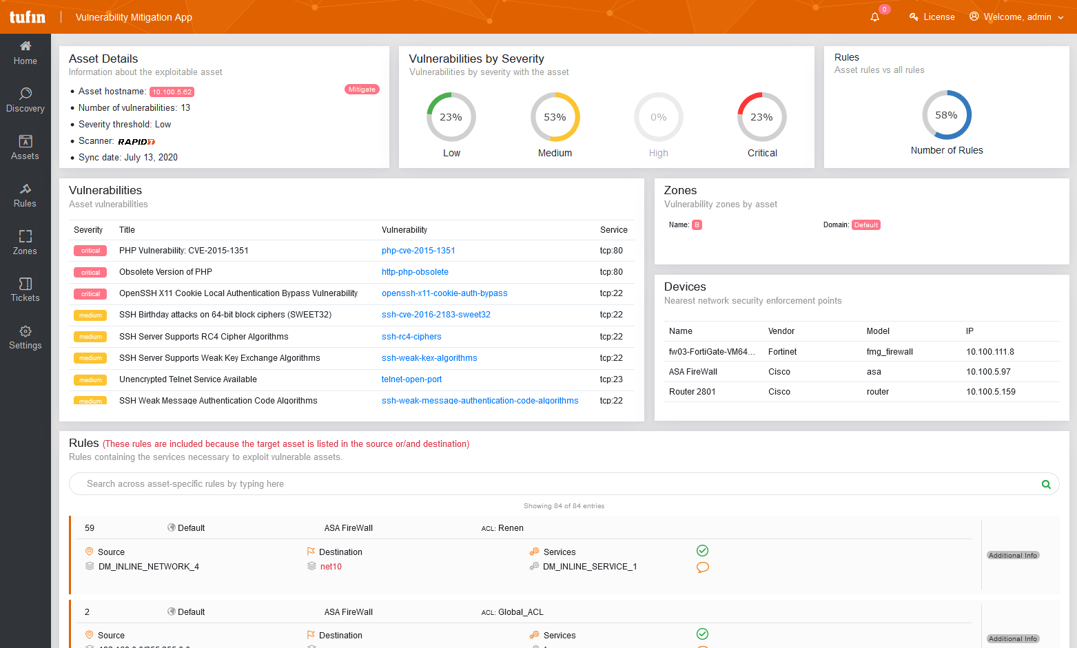 Schwachstellen priorisieren und effektiv beheben mit der Tufin Vulnerability Mitigation App