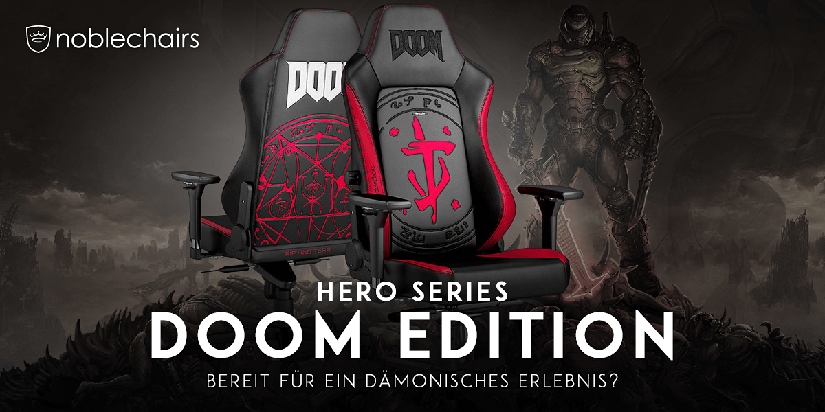 Neu: noblechairs HERO Series DOOM Edition Gaming-Stuhl!