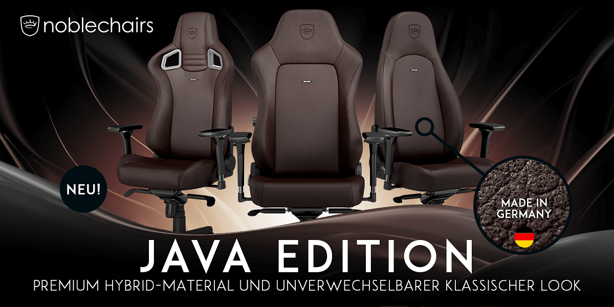 noblechairs Java Edition jetzt bei Caseking erhältlich!