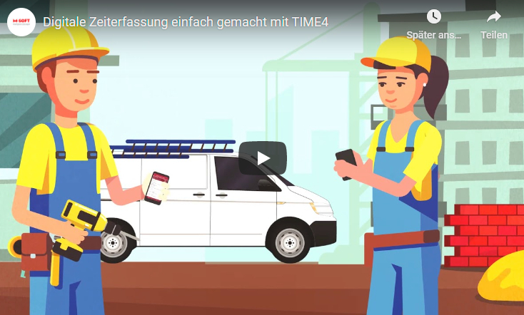 Mit der Arbeitszeitkonto App von M-SOFT auf der sicheren Seite