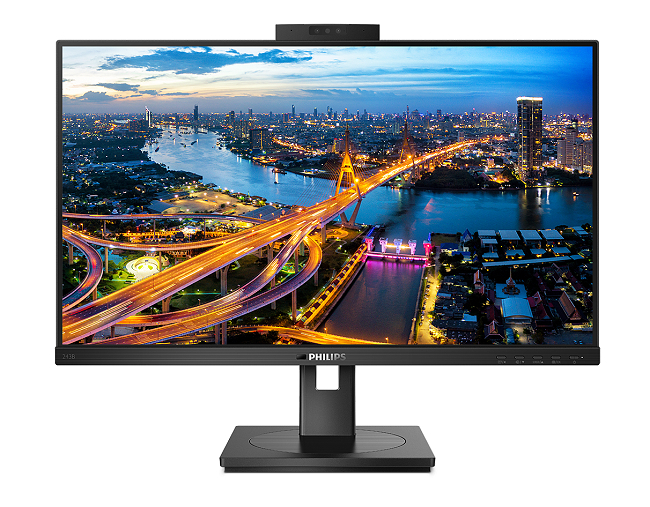 Komfortabel, grün, stark: Philips Monitor 243B1JH mit Hybrid-USB-Anschluss und sicherer Webcam