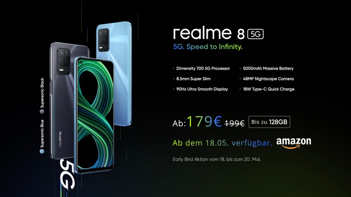 Das günstigste 5G Smartphone – realme 8 5G / offiziell in Deutschland gestartet