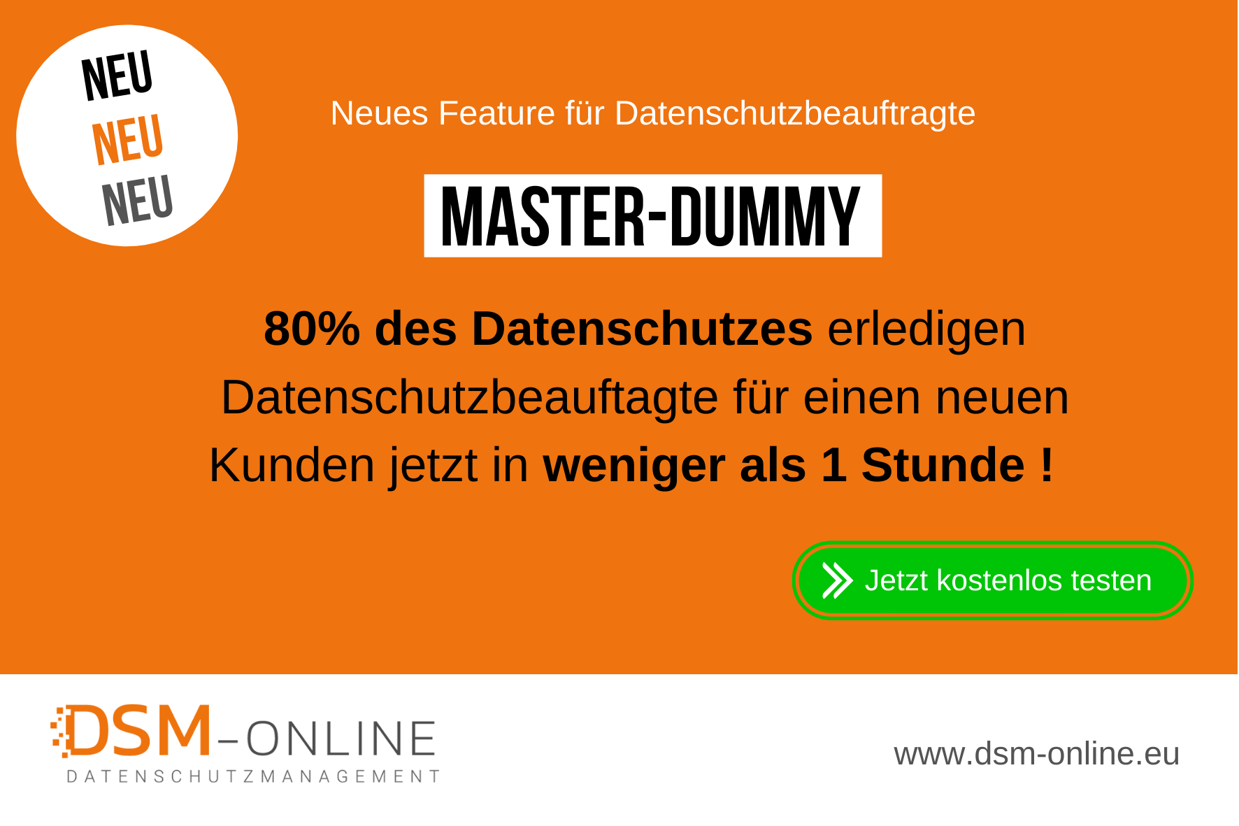 Datenschutzsoftware DSM-Online mit neuem Feature