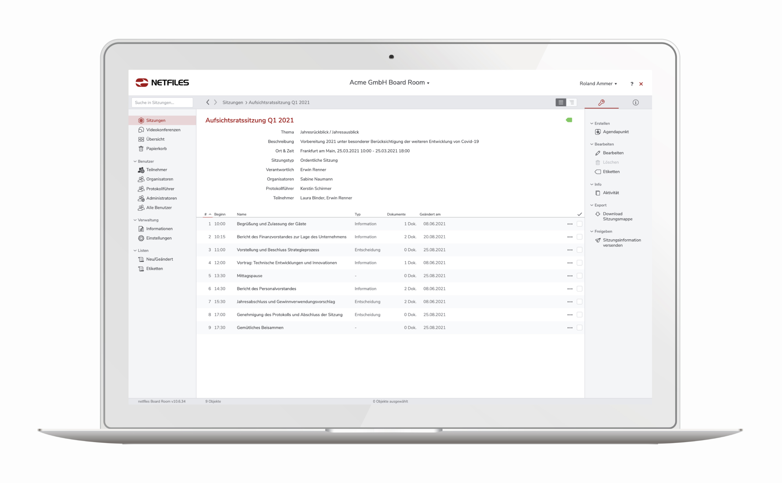 netfiles GmbH stellt neues Produkt „netfiles Board Room“ vor