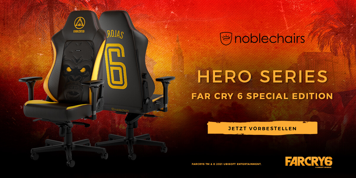 noblechairs HERO Far Cry 6 Special Edition – Dein Rückhalt im Guerillakrieg