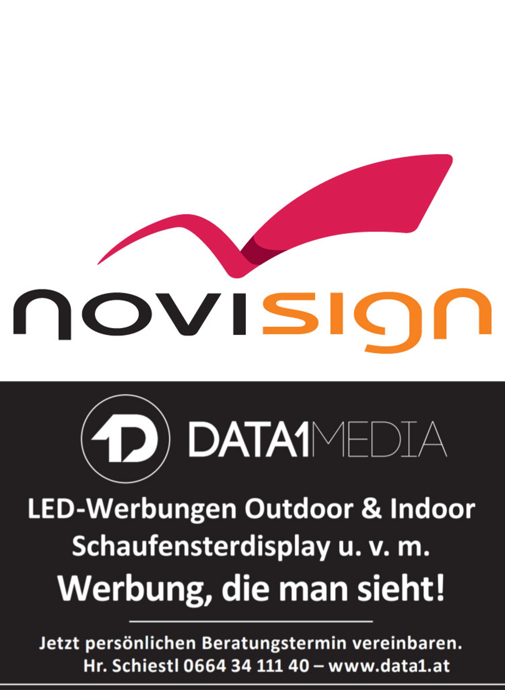 NoviSign Partner und Distributor für Österreich ist DATA1 MEDIA