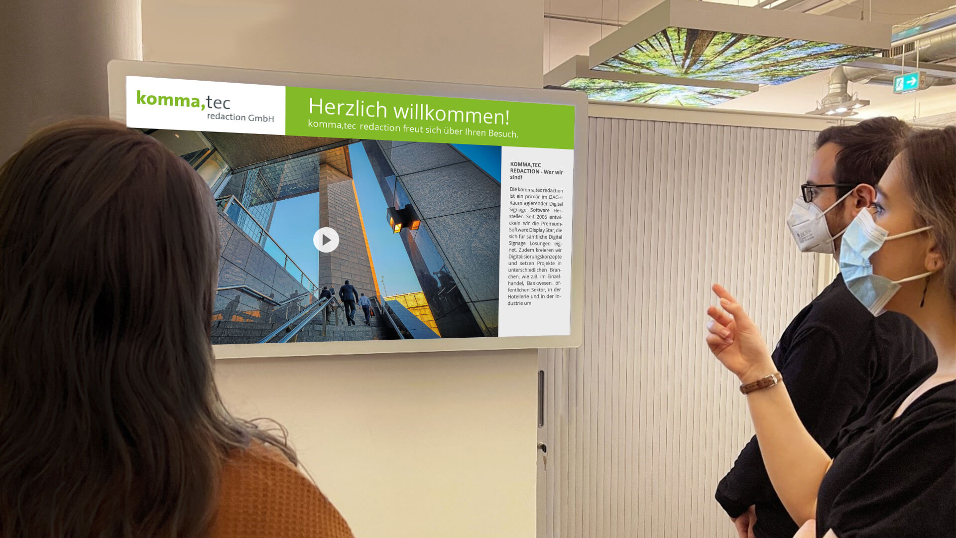 Digital Signage Software für Begrüßungsmonitore